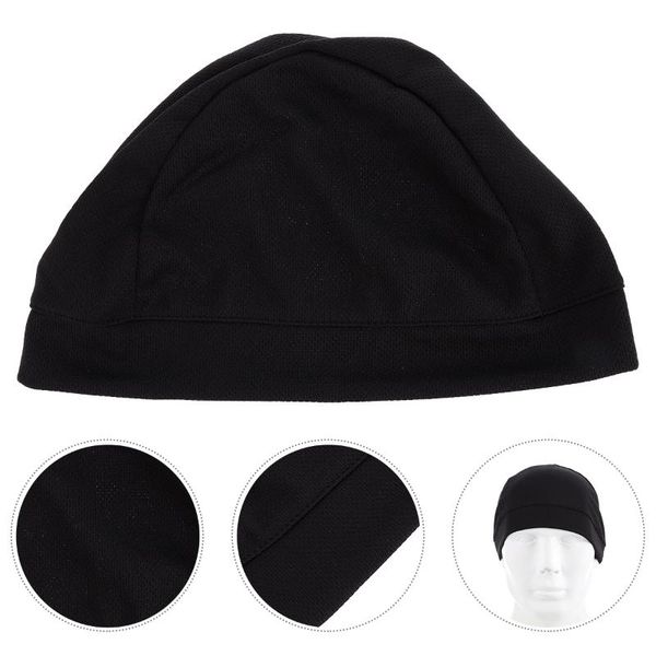 

cycling caps & masks 6pcs bike motorcycle inner sports sun protection wind hats, Black