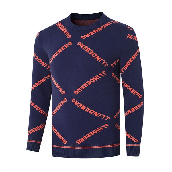 

men's sweaters winter male golfing clothes around the neck long sleeve comfortable sweater leisure sports, White;black