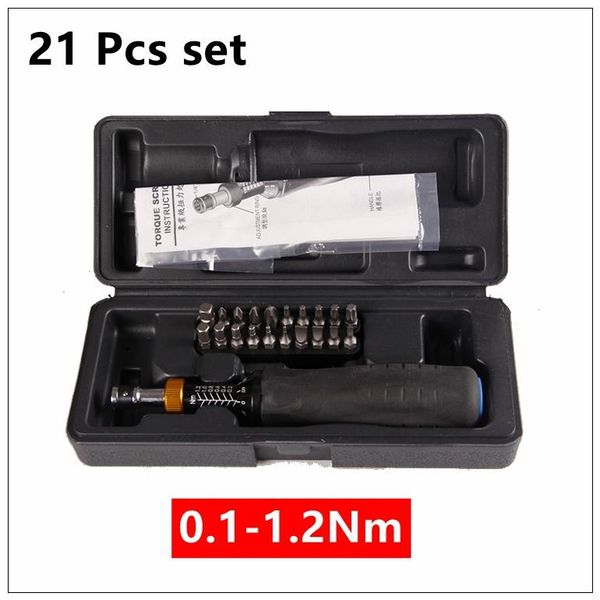 

hand tools 21 pcs set 0.1-1.2\1-6\5-10 nm adjustable torque screwdriver repair kit bicycle spanner