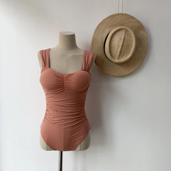 

one-piece suits 2021 solid color one piece swimsuit women push up halter swimwear sport bodysuit beach bathing suit swim monokini