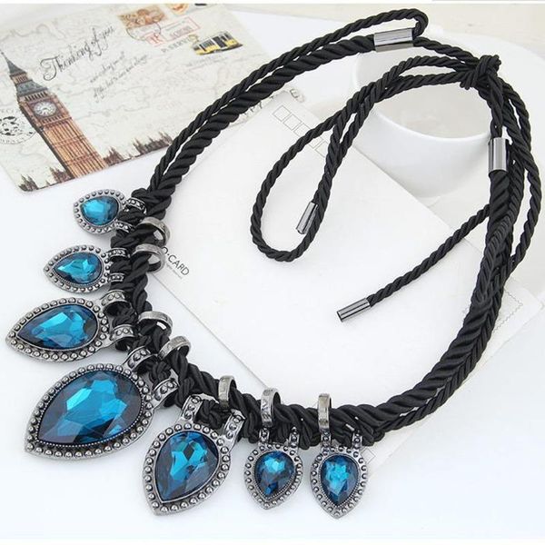 

chokers statement necklaces choker & pendants for women 2021 fashion black rope chain necklace collier femme jewelry collares, Golden;silver