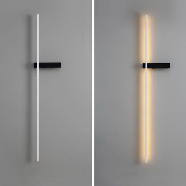 

wall lamp nordic minimalist modern led living room tv background long strip bedroom bedside atmosphere