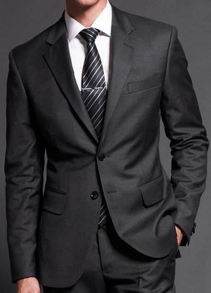 

wedding tuxedos custom made side slit charcoal gray man business suit notch lapel groom men prom suits (jacket+pants+girdle+tie) ok:650, Black;gray