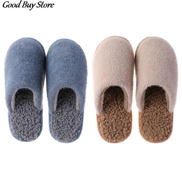 

winter warm home women fur slippers indoor plus size house bedroom slipper couple comfortable shoes el footwear, Black