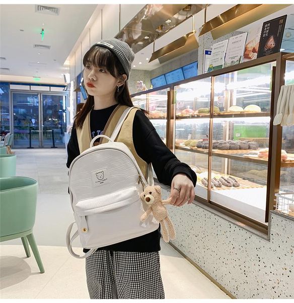 

backpack s3831 - leisure multi-function trend solid color large capacity