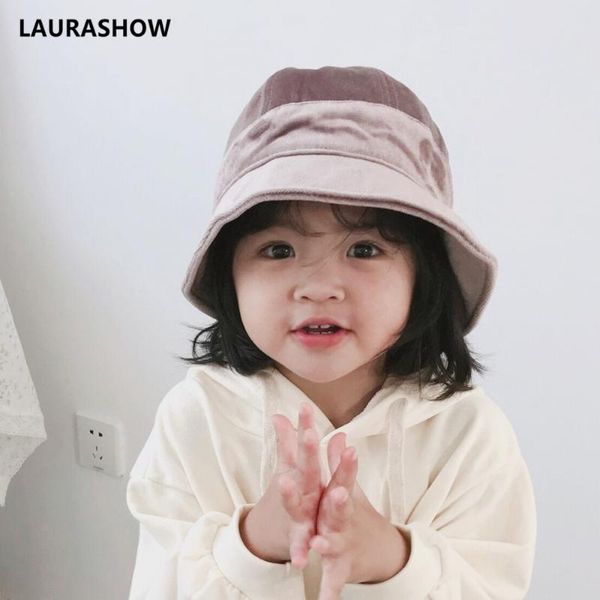 

cloches laurashow 2 colors girls bucket hat kids spring summer fisherman panama children caps cotton