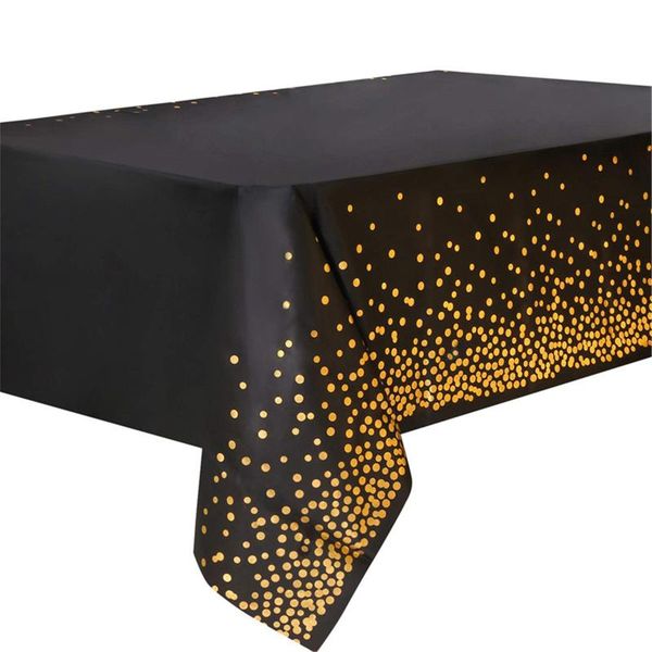 

table cloth 54x108in plastic rose gold dot gilded tablecloth birthday party supplies disposable cover wedding decoration