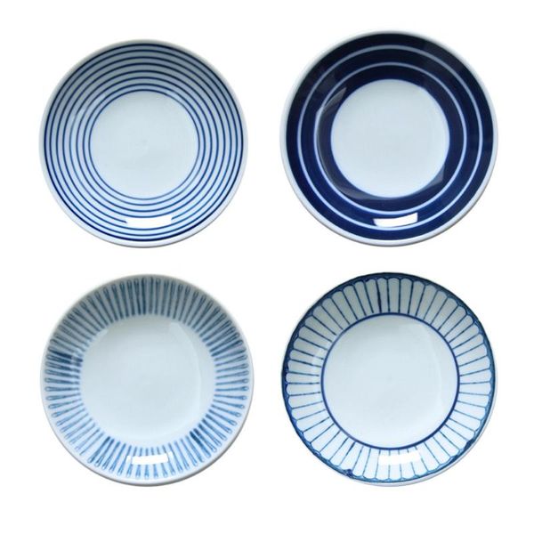 

dishes & plates 4pcs ceramic sauce dish flavor vinegar tray (random style)