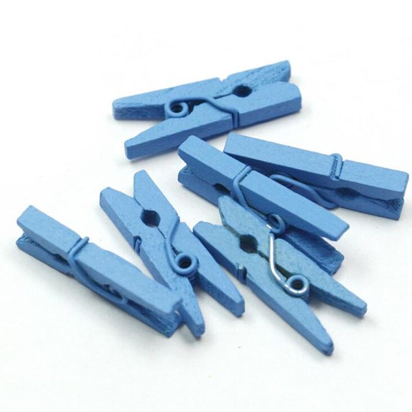 

clothing & wardrobe storage 20 pcs mini colored wood clips clothes po paper peg pin clothespin craft party decoration wholesale