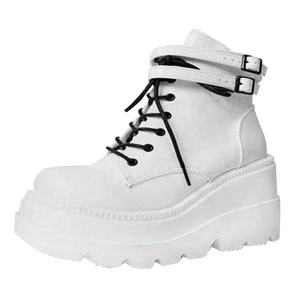 

boots luxury ins ladies high platform fashion heels ankle women 2021 party wedges shoes woman, Black