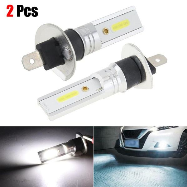 

car headlights 2pcs h1 led headlight bulbs cob hi/lo beam driving light lamp bulb white 6500k fast delivery drop