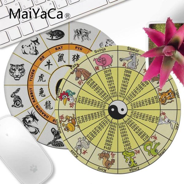 

mouse pads & wrist rests maiyaca chinese zodiac signs customized lapgaming round pad 3d printing durable