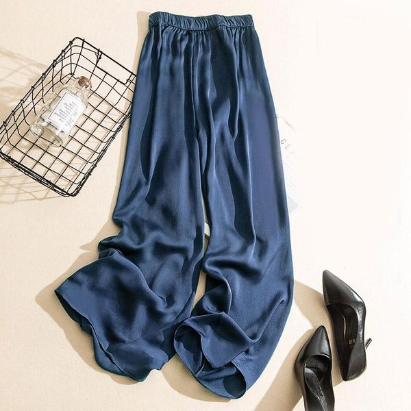 

women's pants & capris summer high waist wide-leg 2021 female thin casual loose trousers streetwear korean straight ladies mopping pant, Black;white