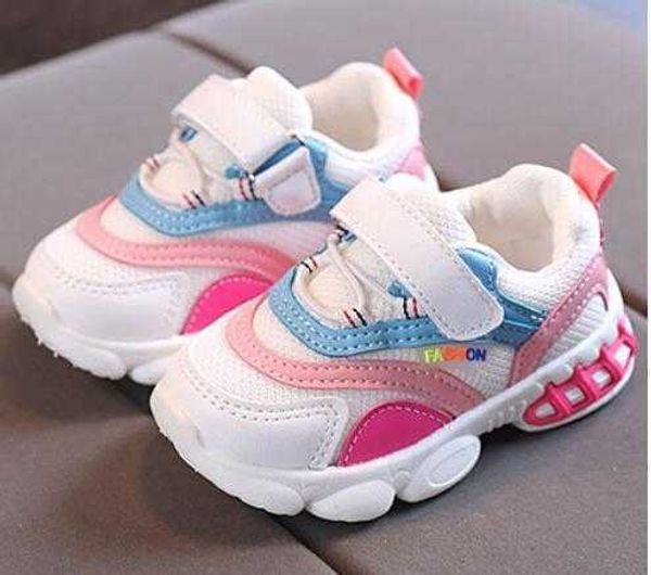 

size 21-30 baby non-slip sports shoes children breathable sneakers with soft bottom casual shoes for kids boys girls toddlershoe g1025, Black;red