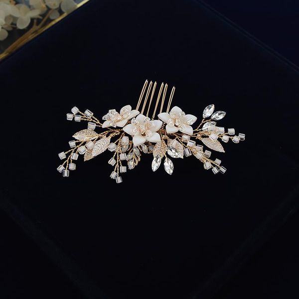 

hair clips & barrettes elegant handmade shell brides combs hairbands flower bridal hairpin headbands wedding accessory, Golden;silver