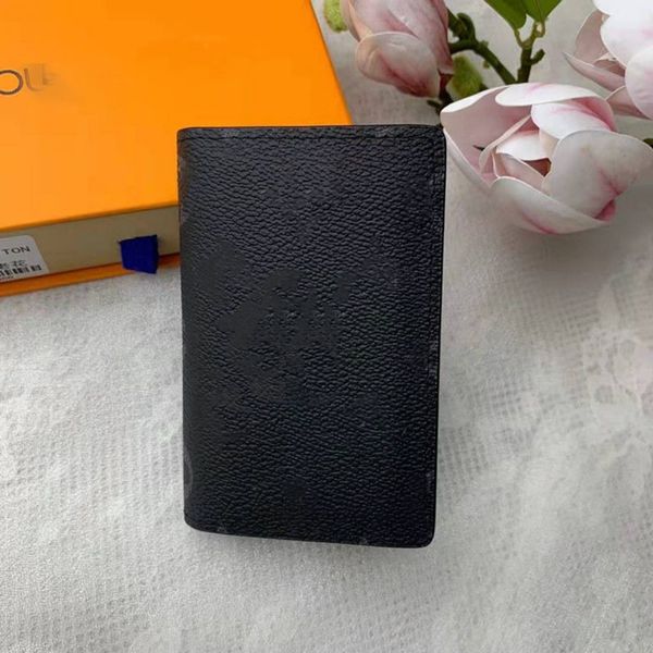 

classic palm print short wallets business casual multi-card slots large capacity men's wallet luxury designer letter printing women clu, Red;black