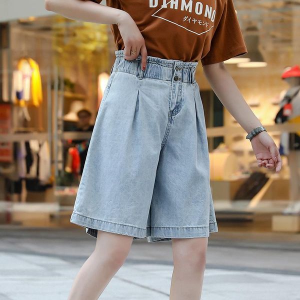 

women's shorts plus size tendencia 2021 high waist jeans for women ladies bermudas femininas summer denim female k0352, White;black