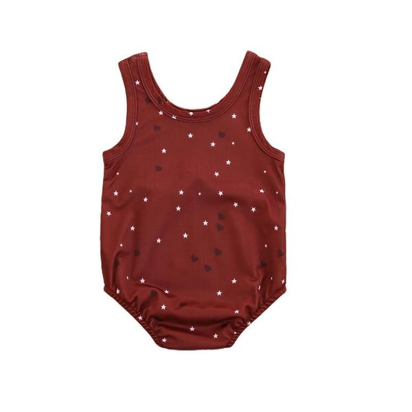 

0-24months,baby girl&acutes swimsuit,cartoon print sleeveless u-neck bodysuit one-piece suit for vacation swimming beach one-pieces, Black