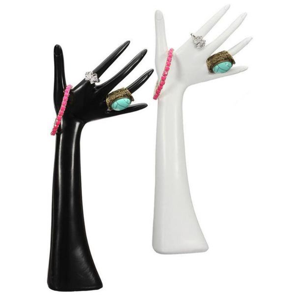 

jewelry pouches, bags hand shape necklace bracelet rings holder display rack stand bracket ring model, Pink;blue
