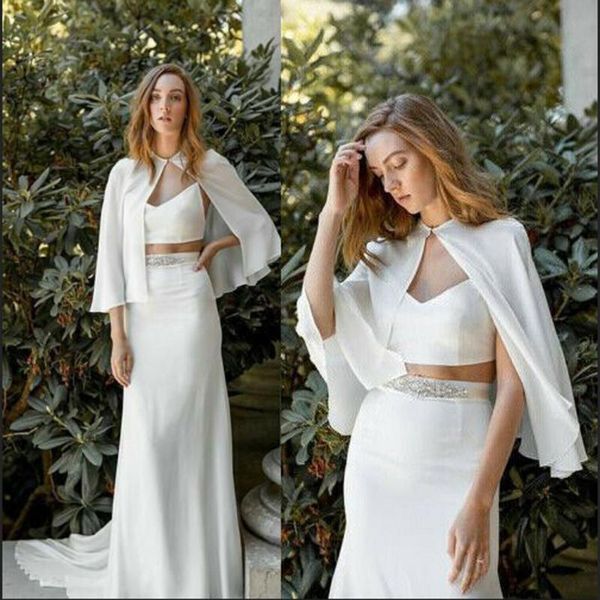 

wraps & jackets myyble chiffon short women bridal boleros shawls plus size capes wedding formal customer made, White