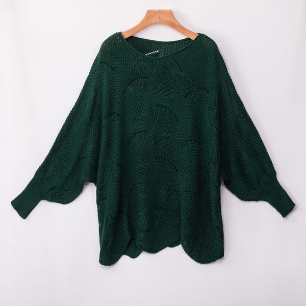 

long sleeve women hollow out knitted sweater winter casual loose irregular pullovers, White;black