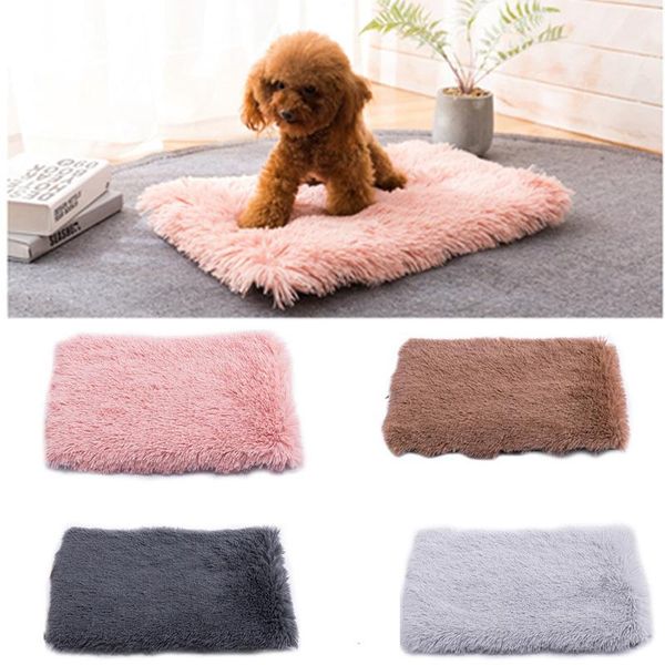 

winter pet dogs bed mat warm long plush cushion for cats puppy washable sleep blanket cat mattress kennels & pens