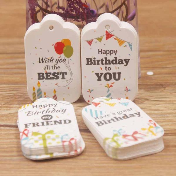 

party decoration birthday label tag gift card happy paper