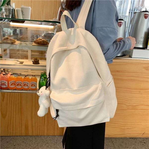 

fashion school bags for boys ins canvas backpack girls female bag 2021 korean schoolbag women backpacks
