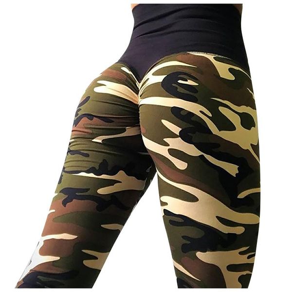 

yoga outfit camouflage high waist leggings women fitness push up seamless gym leggins mujer