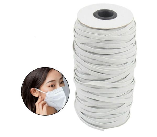 

household 200 yards length 0.12 inch width braided cord knit band for sewing diy bedspread elastic, Black