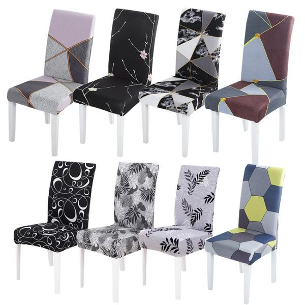 

geometric print classic style stretch chair cover spandex home dining decor protector elastic multifunction covers