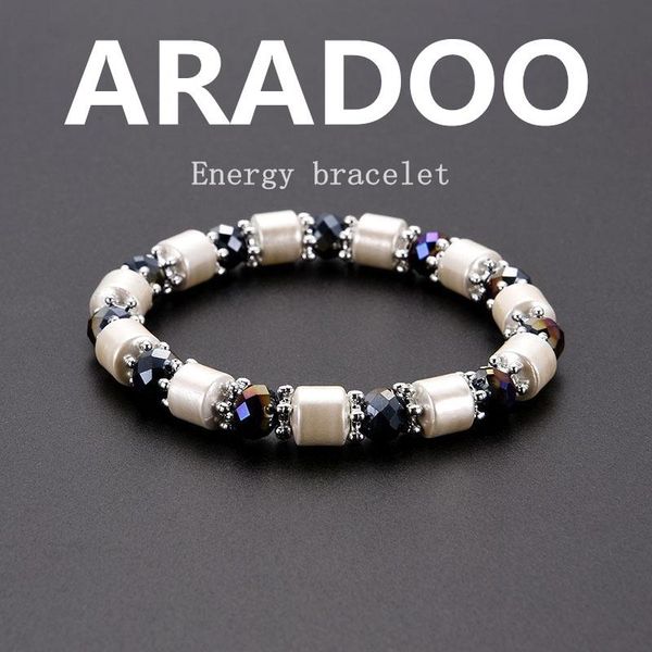 

bangle 2021 fashion style health energy anti-radiation strengthen immunity stay slim terahertz magnet bracelet holiday gift, Black