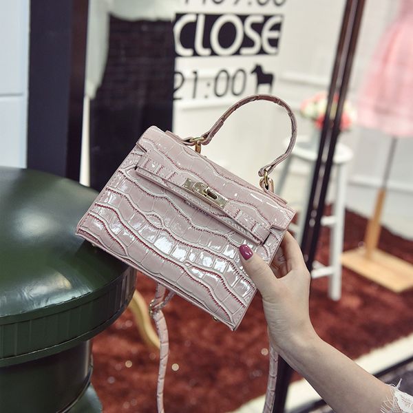 

small one shoulder slant cross new women's fashion alligator kelly portable bag