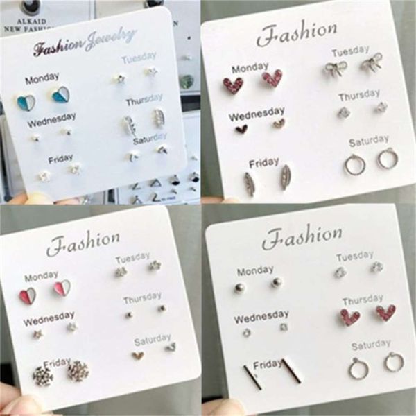 

earrings simple temperament creative small box pairs