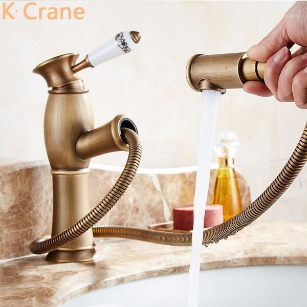 

mixer faucet bathroom pull out tap cold antique gold water grifo luxury ceramic cartridge porcelain torneira para banheiro sink faucets1