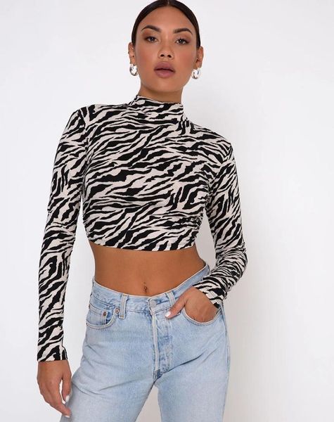 

women's t-shirt clothing crop bandaged tee long sleeve o-neck shirts female backless pullover sweatshirts printed, White