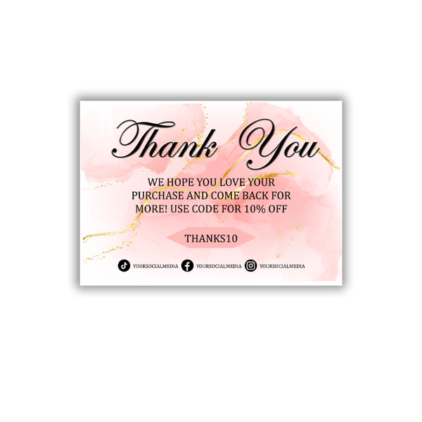 

greeting cards personalized business thank you card seller packaging insert