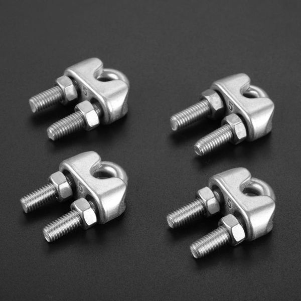 

rafts/inflatable boats 4 pcs marine 316 stainless steel 3mm 4mm 5mm heavy duty wire rope clamp clip thimble cable grip metal u bolts fixing