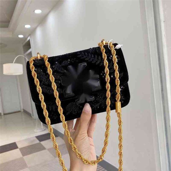 

branded crossbody handbag designer tote bag mini luxurys bags outlet autumn and winter tb leather women's hand embroidered swan suede b