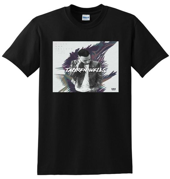 

tauren wells t shirt hills and valleys vinyl cd cover small medium large xl, White;black