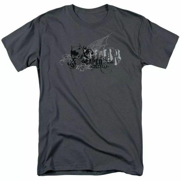 

DC Batman Urban Crusader T Shirt Mens Licensed DC Comics Tee Charcoal, White;black