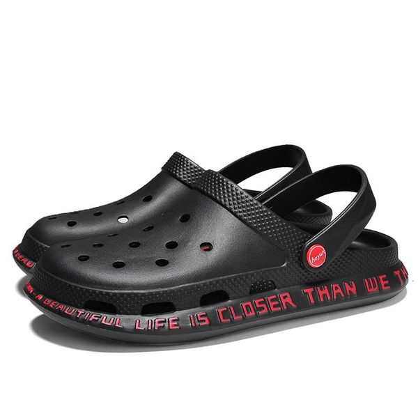 

sandals 2021 men summer flip flops slippers outdoor beach casual shoes male water sandalia masculina, Black