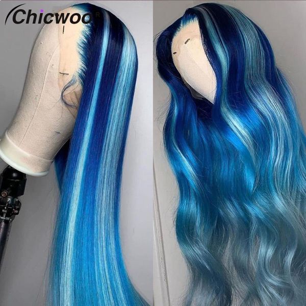 

transparent lace straight colored human hair wigs for women blonde highlight wig purple red brazilian remy front 180%, Black;brown