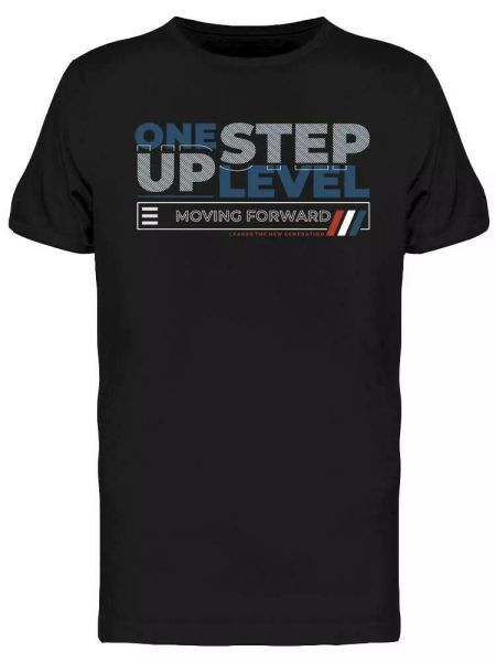 

Moving Forward One Step Up Level Tee Men's -Image by Shutterstock, White;black