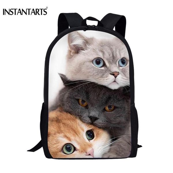 

school bags instantarts women schoolbag 3d cute cat printing backpack for girl holiday satchel comfortable backpacks arrival