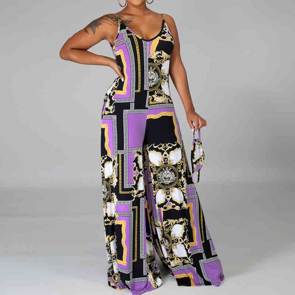 

women backless strap v neck loose wide leg jumpsuit women fashion outfit streetwear 210521, Black;white