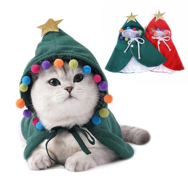

cute dog cat costume christmas cloak halloween disguise hooded clothes suitable for small dogs pet pos props accessories costumes