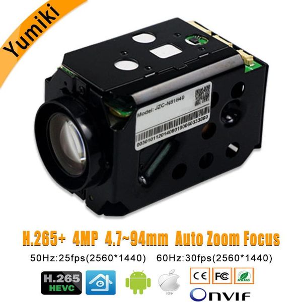 

cameras h.265+ 4mp ip camera board module hi3516d+1/3" ov4689 cmos 4.7-94mm 18x motorized zoom & focal lens super night vision
