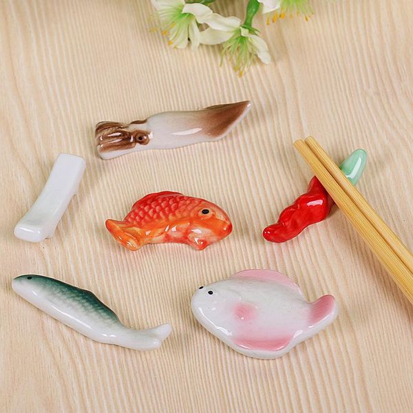

chopsticks cute care pillow fish design chopstick holder rack ceramic tableware rest