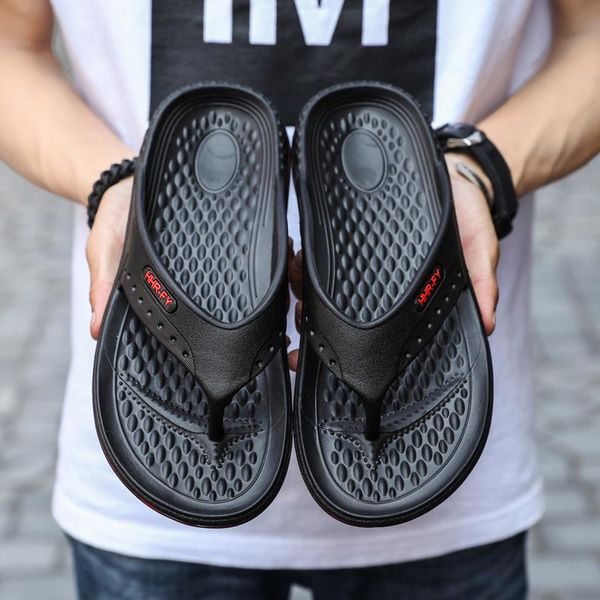 

slippers 2021 summer shoes men eva flip flops home beach sandals non-slip outdoor casual flat tx94, Black